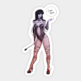 Come here - dominatrix - colored version Sticker